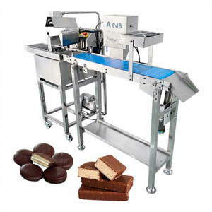 Système de tunnel de refroidissement pour bonbons, machine <span class=keywords><strong>d</strong></span>'<span class=keywords><strong>enrobage</strong></span> automatique de fruits congelés, ligne <span class=keywords><strong>d</strong></span>'<span class=keywords><strong>enrobage</strong></span> de <span class=keywords><strong>chocolat</strong></span> pour gaufrettes - Product Image 1