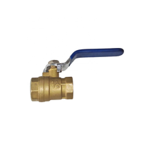 Robinet à levier manuel en acier inoxydable poli, finition dorée, filetage femelle, 2 voies, pour le contrôle de l'eau, taille de port 1/2''-4''