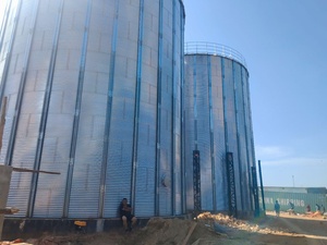 Large Capacity 2000ton-10000ton Galvanized Steel Flat Bottom Grain <b>Bin</b> Seeds Storage Silo Ventilation System Poultry Farm - Product Image 2