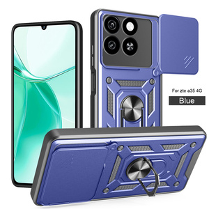 Funda Protectora para Teléfono con Soporte Giratorio de TPU+PC para <span class=keywords><strong>ZTE</strong></span> Blade V70 4G/A51/A52/Nubia NEO 3 5G/Axon 60, Anti-Caídas, Ventana Deslizante, Cubierta Trasera Móvil - Product Image 4