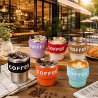 Gobelet à café personnalisé en acier inoxydable 304 avec manchon en tissu, inspection qualité 100 % manuelle, logo personnalisé, couleur, service complet, OEM