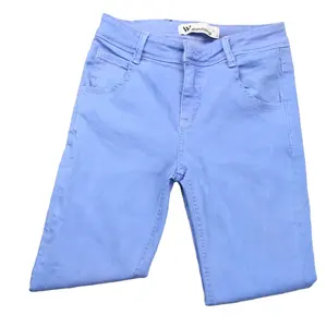 9.5oz cotton spandex white color stretch denim jeans fabric for boyfriend jeans