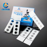 CORDIAL 7109 Color Frosted One End One Side Polished Edges Microscope Slides for Laboratory Use