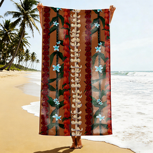 Toalla de playa con patrones étnicos, toalla de baño de microfibra de secado rápido personalizada, accesorios de baño, sauna, gimnasio, toallas de ducha para hotel - Product Image 2