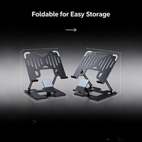 Support Ergonomique pour Ordinateur Portable Great Roc avec Support Téléphone, Réglable en Hauteur et en Angle, Rehausseur Portable pour Ordinateurs Portables et Tablettes de 10 à 17 Pouces