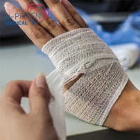 Bande de contention extensible de couleur naturelle 2025, rouleau de bandage élastique en crêpe de spandex pour usage médical hospitalier