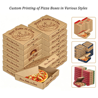 Boîte à pizza en carton ondulé jetable de qualité restaurant, emballage à emporter, boîtes à pizza personnalisées imprimées avec logo