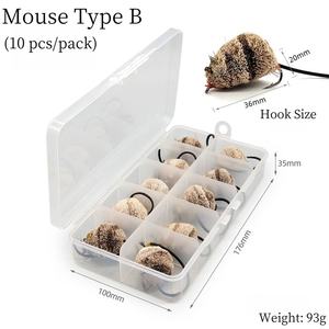 25 señuelos de mosca de ratón flotante ciervo pelo espuma Topwater Predator peces cebos - Product Image 3