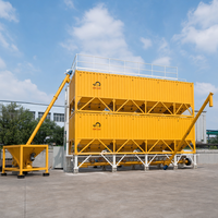 Silo horizontal personnalisé de 50 tonnes avec dépoussiéreur à jet pulsé et système de pesage par cellule de charge pour usine de mortier sec