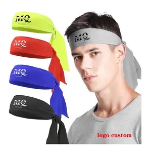 Custom logo sport headband soft fashion polyester Cool designer Headband for Adults