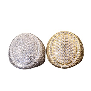 Hiphop Mannen Luxe <span class=keywords><strong>Ring</strong></span> Mode Koper Ingelegd Zirkoon Volledige Diamanten Persoonlijkheid Grote Diamanten Duivenring - Product Image 6