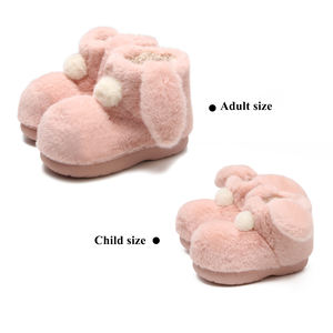 Bottes en peluche à oreilles de lapin XIXITIAO pour filles, bottes d'hiver chaudes antidérapantes, bottes de neige mignonnes en fourrure pour tout-petits, bottes de cheville pour l'extérieur - Product Image 6