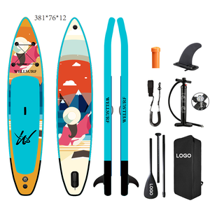 Racing Supboard 12'6/381cm Drop Stitch RACE SUP Board Paddle <b>Inflatable</b> With US Race Fin Double Layer <b>Inflatable</b> Sup Board Racin - Product Image 1