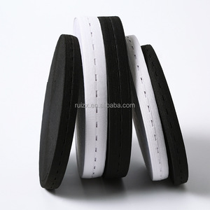 Wholesales 15mm 20mm 25mm 30mm Stock Adjustable <strong>Button</strong> <strong>Hole</strong> <strong>Elastic</strong> Band Webbing <strong>Tape</strong> - Product Image 4