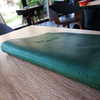 Couverture de menu en cuir Crazy Horse vert de haute qualité, couverture de menu de restaurant, dossier de menu A4, livre de menu, couverture de menu avec cordon élastique