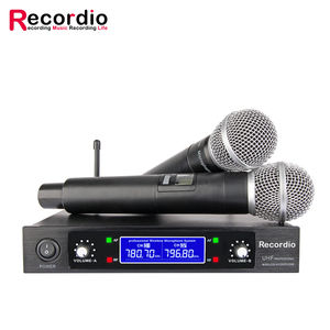 GAW-U745 Cheap Price Dual Channel VHF Analog UHF Professional Long Range Wireless Microphone System - Product Image 2