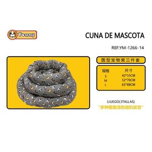 Set di Tre Letti per Animali Domestici Imbottiti in Cotone YM1266 - Product Image 1