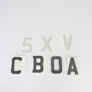 Reino Unido placa de matrícula letra negra 3D 3mm 5mm fibra de carbono plata Gel letra 4d acrílico letra coche matrícula número - Product Image 2