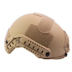 Casco Táctico de Corte Alto Color Bronceado con Correa Ajustable, Material ABS Compuesto Resistente al Agua - Product Image 1