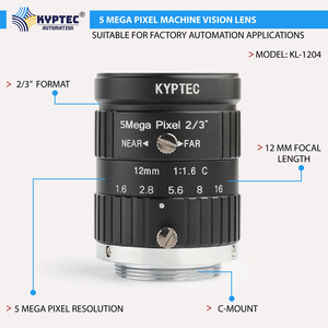 เลนส์วิชันซิสเต็มขนาด 12 มม. พร้อมเลนส์ขนาด 5 ล้านพิกเซล และรูปแบบ 2/3 นิ้ว - Product Image 1