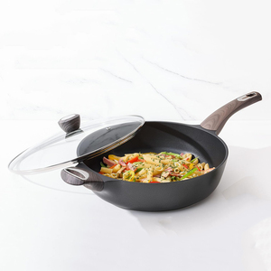 High Quality Ceramic Nonstick Die Cast Aluminium Bakelite Handle Oven Safe 4-5L Capacity Gas & <b>Induction</b> Frying <b>Pan</b> - Product Image 3