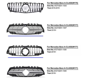 Calandre modifiée pour Benz Classe A W177 calandre mercedes w176 Starry Sky <span class=keywords><strong>AMG</strong></span> calandre à barre verticale couvercle de réservoir d'eau - Product Image 5