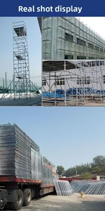 Verzinktes Stahl-Mobilgerüst mit 250 kg Tragfähigkeit, Teleskop-Klappdesign für Lager, Werkstatt und Hotel - Product Image 2