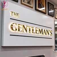 Lettres 3D en métal personnalisées avec rétroéclairage LED et panneau de support, idéales pour les murs de magasin et les murs décoratifs, signalétique lumineuse haute luminosité