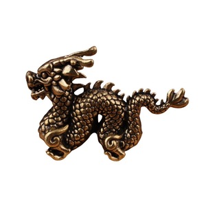 Adorno de Dragón del Zodiaco en Latón, Dragón Auspicioso Retro Creativo, Decoración para Hogar, Oficina, Mascota del Té, Objeto Decorativo de Mesa - Product Image 5
