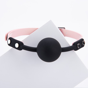 BANSEY Ensemble de bondage en cuir rose doux avec nœud, laisse métallique amovible, morsure à boule solide, fouet de fessée, dispositif de plaisir pour adultes - Product Image 5
