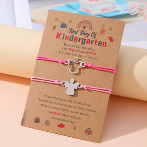 Pulseras <span class=keywords><strong>de</strong></span> cuerda <span class=keywords><strong>de</strong></span> ángulo personalizadas, pulsera <span class=keywords><strong>de</strong></span> acero inoxidable estilo Angel Academy para madre e hija - Product Image 3