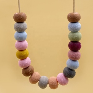 Cuentas de silicona de grado alimenticio con patrón en relieve, tipo ábaco, pequeñas, para accesorios de joyería, cuentas sueltas al por mayor, ¡las más vendidas! - Product Image 4