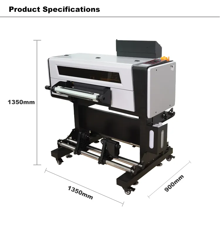Qinyu Printer DTF UV Roll ke Roll Cup Wrap Printer stiker 30cm A/B Film 2 in 1 XP600 Impresora UVDTF mesin Printer