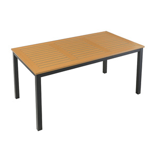 <b>Outdoor</b> <b>Plastic</b> Slatted <b>Table</b> Weather Resistant Contemporary Design For Patio Garden Commercial Use - Product Image 1