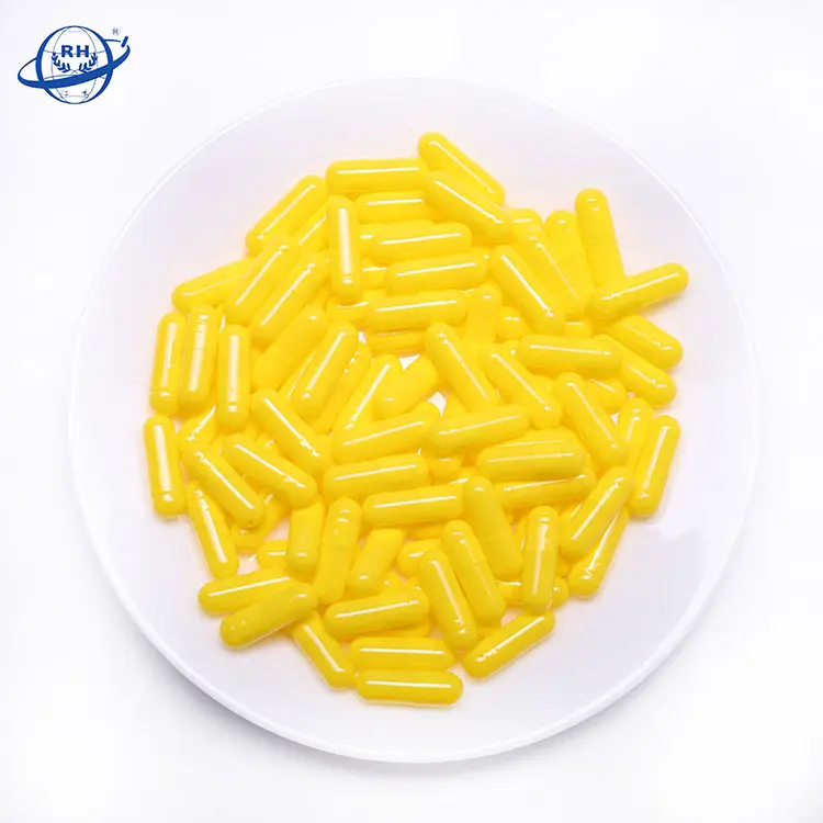 Empty capsules supplier 0# yellow gel/vegetarian caps halal