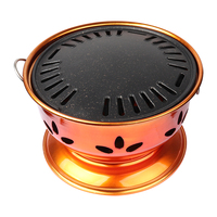 Pinnovo – barbecue à charbon rond commercial japonais, cuisinière à charbon de table Yakiniku pour la cuisson au barbecue pour la sortie d'air supérieure