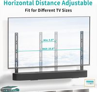 Soporte de barra de sonido negro para soporte de TV Sonos con kits de hardware Fácil de instalar Soporte de barra de sonido negro