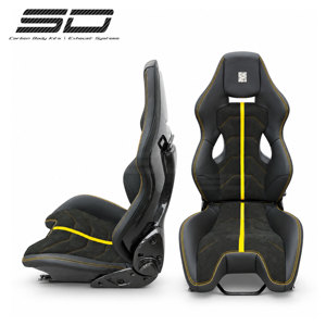 Asiento de Carreras de Fibra de Carbono SD Resistente para <span class=keywords><strong>Ferrari</strong></span>, Color y Logotipo Personalizados, Alcántara, Cuero - Product Image 3