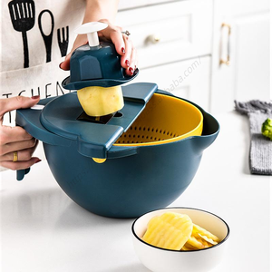 Vente en gros Nouveau design 2021 Ustensile de cuisine multifonctionnel : Trancheuse à légumes, Panier égouttoir, Râpe, Hachoir, Coupe-légumes - Product Image 1