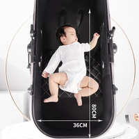 Poussette bébé rose luxueuse XCD XCD-S600 2-en-1, cadre en alliage d'aluminium, pliable, multifonctionnelle, système de voyage, landau à cinq points