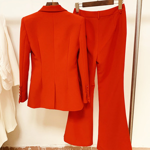 Conjunto de Pantalones y Blazer Elegante para <span class=keywords><strong>Mujer</strong></span>, Estilo Casual, Color Degradado Personalizado al por Mayor, para Oficina - Product Image 3