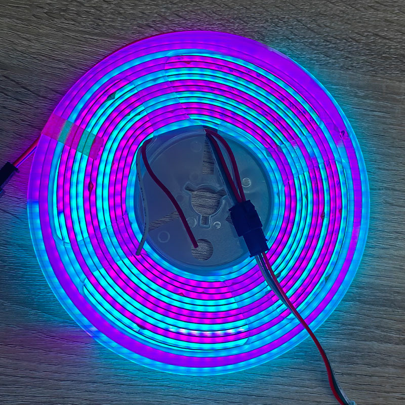 576LEDS/M SPI RGB COB LED Strip Color Flowing Strip Light with Multiple Lighting Modes DC12V 24V Dream Color for Home Decoration