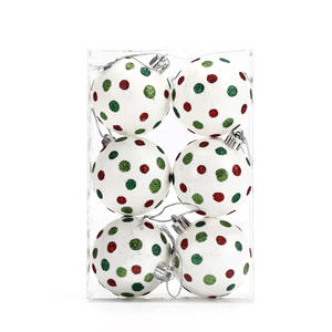 2025Bestwish Juego de bolas de Navidad galvanizadas Adornos colgantes festivos para crear una atmósfera Bolas de plástico pintadas duraderas - Product Image 6