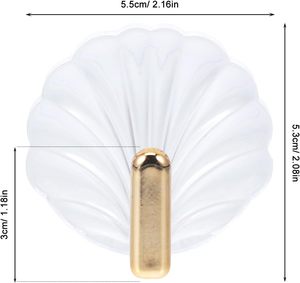 ตะขอแขวนผนังทำจากอะคริลิครูปเปลือกหอยใสสวยงามสำหรับห้องน้ำห้องครัวห้องนั่งเล่นห้องนอน - Product Image 2