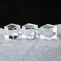 Bloc de cristal transparent personnalisé avec logo gravé au laser 3D, bloc de cristal vierge pour cadeaux d'affaires, fourni directement par l'usine HBL