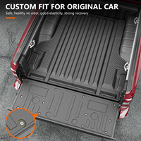 Compatible avec Nissan Frontier 2022-2025, revêtement de hayon TPE, style circulaire, luxe, ensemble complet, épaisseur 3,5 mm, tapis de benne de camion