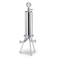 Boîtier de filtre à liquide sanitaire en acier inoxydable 304 316L électro-polissé, entrée/sortie à bride Tri-Clamp, pression d'eau 10 bars