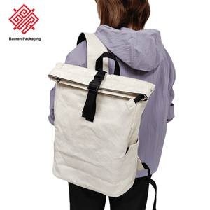 Baoren กระเป๋าซิปกันน้ำใช้ได้ทุกวัน, ใช้ได้ทั้งชายและหญิง Dupont Tyvek กระเป๋ากระดาษจุนักเรียนกระเป๋าเป้สะพายหลังโรงเรียนสั่งทำได้ - Product Image 1