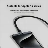 Câble de données rétractable double Type-C à charge ultra-rapide 240W compatible avec les téléphones mobiles 15/16/17 et tablettes Android