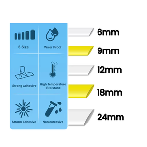 Cinta adhesiva fuerte KAIMA de 12mm para impresora <span class=keywords><strong>Brother</strong></span>, cinta de etiquetas de 12mm, cinta de etiquetas de, TZ611 - Product Image 6